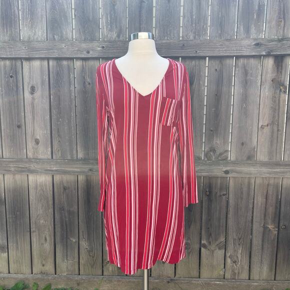 Soma • Cool Nights Sleep Shirt Arcadia Red Stripe - Picture 1 of 5